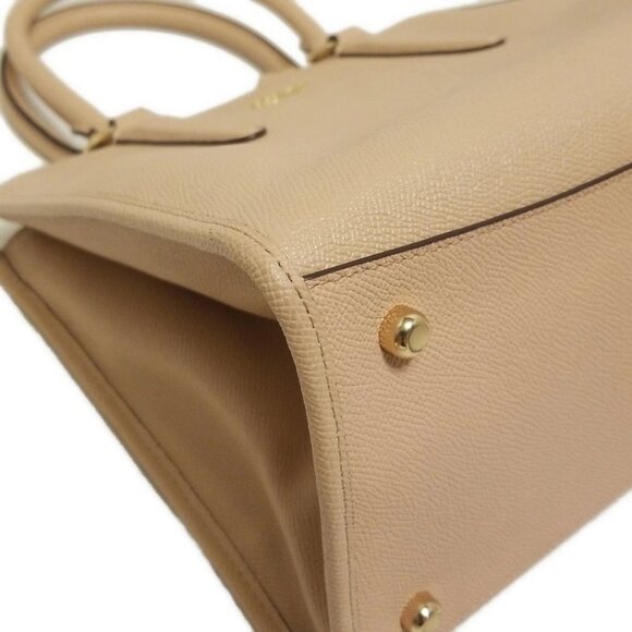 Auth COACH - F14926 Pink Beige Leather Tote Bag - Picture 5 of 9